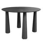 45" Black Wood Round Top Dining Table