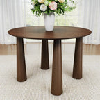 45" Black Wood Round Top Dining Table