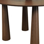 45" Black Wood Round Top Dining Table