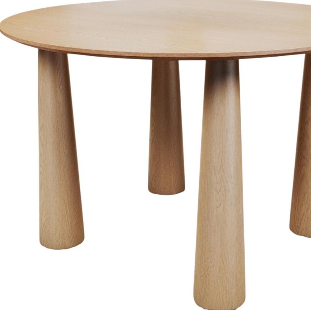 45" Black Wood Round Top Dining Table