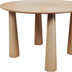 45" Black Wood Round Top Dining Table
