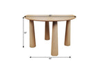 45" Black Wood Round Top Dining Table