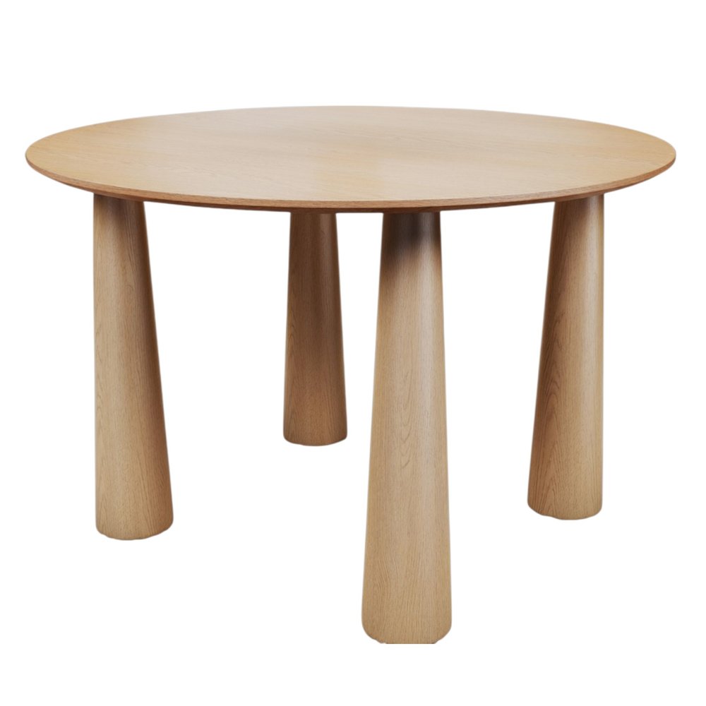 45" Black Wood Round Top Dining Table
