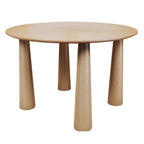 45" Black Wood Round Top Dining Table