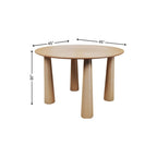 45" Black Wood Round Top Dining Table