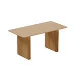 79" Natural Wood Double Pedestal Base Dining Table