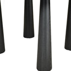 67" Black Solid Wood Oval Dining Table