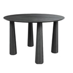 67" Black Solid Wood Oval Dining Table