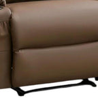 62" Gray Faux Leather Manual Reclining Loveseat With Storage and Toss Pillows
