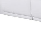 Two Piece White Italian Leather Five Person Seating Set