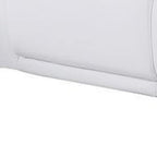 Two Piece White Italian Leather Five Person Seating Set