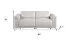 Two Piece Dark Gray Italian Leather Five Person Seating Set