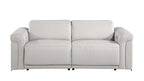 Two Piece Dark Gray Italian Leather Five Person Seating Set