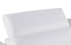 Two Piece White Italian Leather Five Person Seating Set