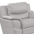 Three Piece Light Gray Leather Six Person Seating Set