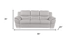 Three Piece Light Gray Leather Six Person Seating Set