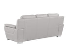 Three Piece Light Gray Leather Six Person Seating Set