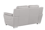 Three Piece Light Gray Leather Six Person Seating Set