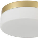 11" Black Metal And Glass Flush Mount Ceiling Light