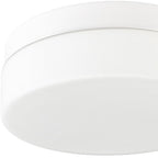 11" Black Metal And Glass Flush Mount Ceiling Light
