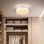 11" Black Metal And Glass Flush Mount Ceiling Light