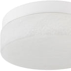 11" Black Metal And Frosted Glass Flush Mount Ceiling Light