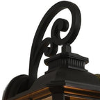 Black Transparent Outdoor Hanging Light With Clear Shades