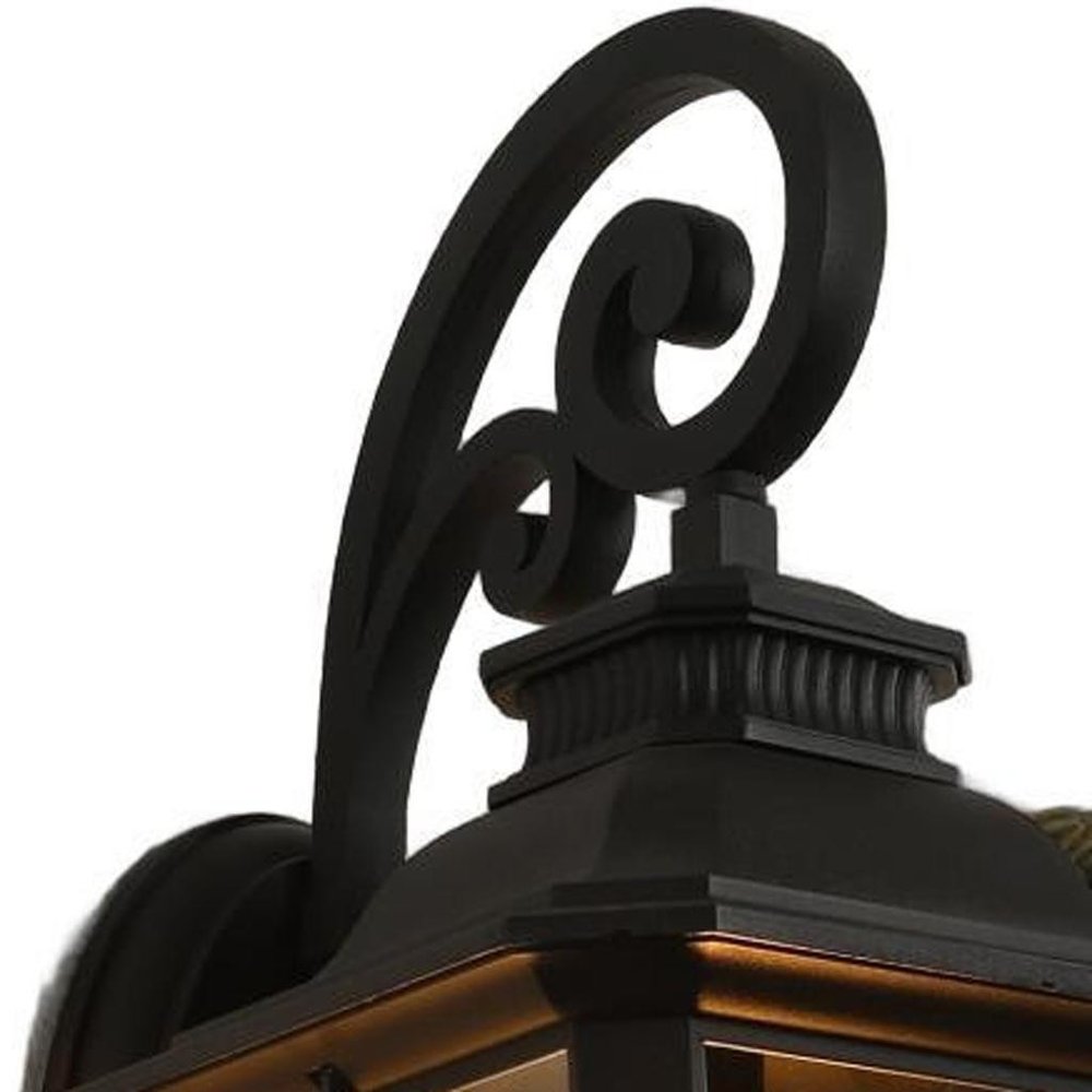 Black Transparent Outdoor Hanging Light With Clear Shades