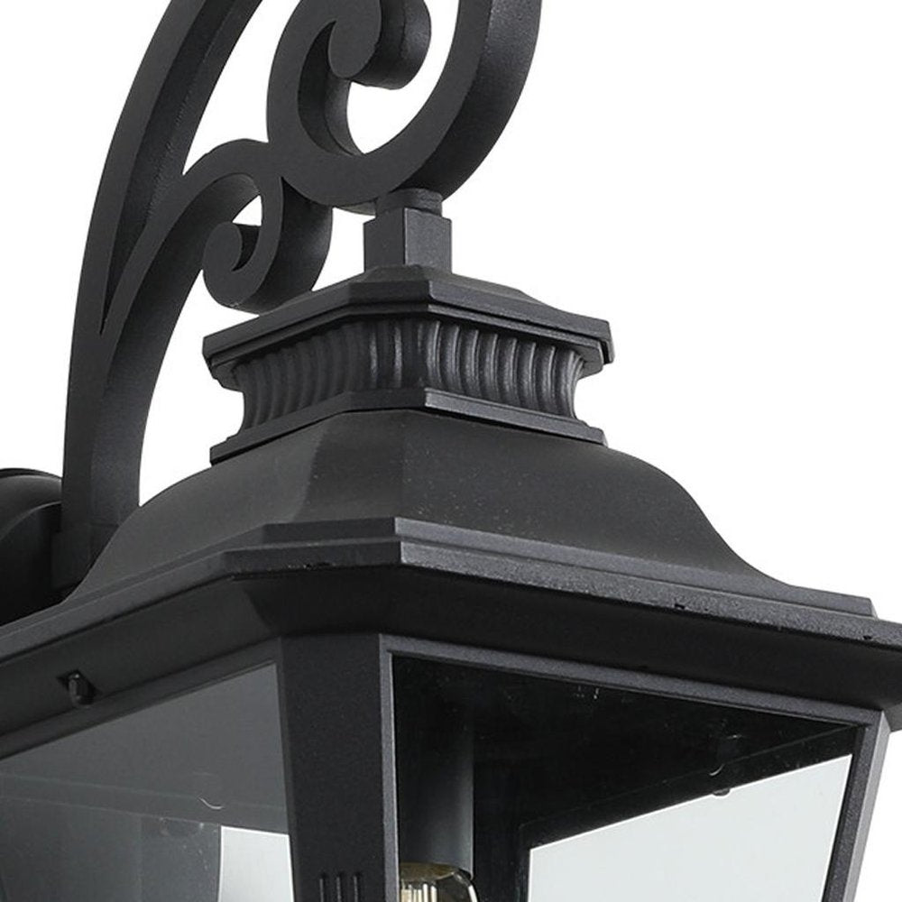 Black Transparent Outdoor Hanging Light With Clear Shades