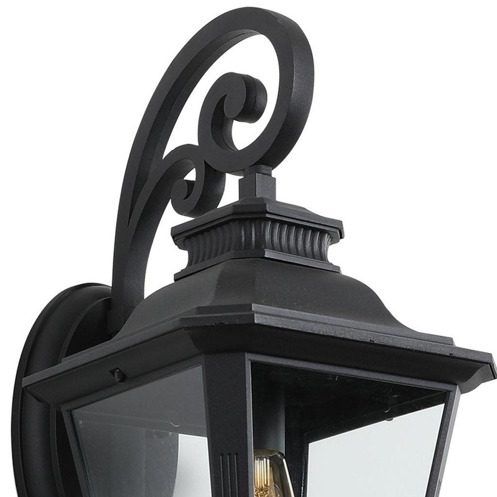 Black Transparent Outdoor Hanging Light With Clear Shades