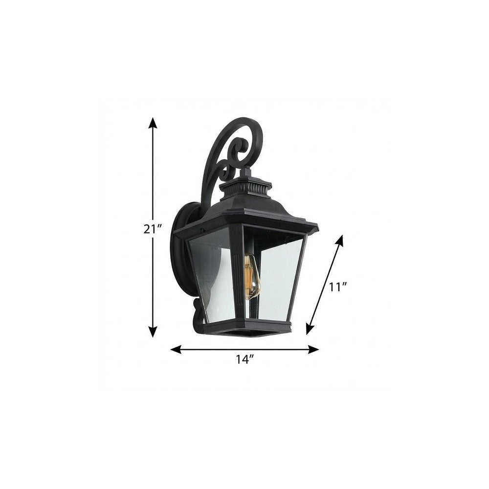 Black Transparent Outdoor Hanging Light With Clear Shades
