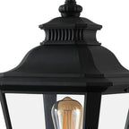 Black Transparent Outdoor Hanging Light With Clear Shades