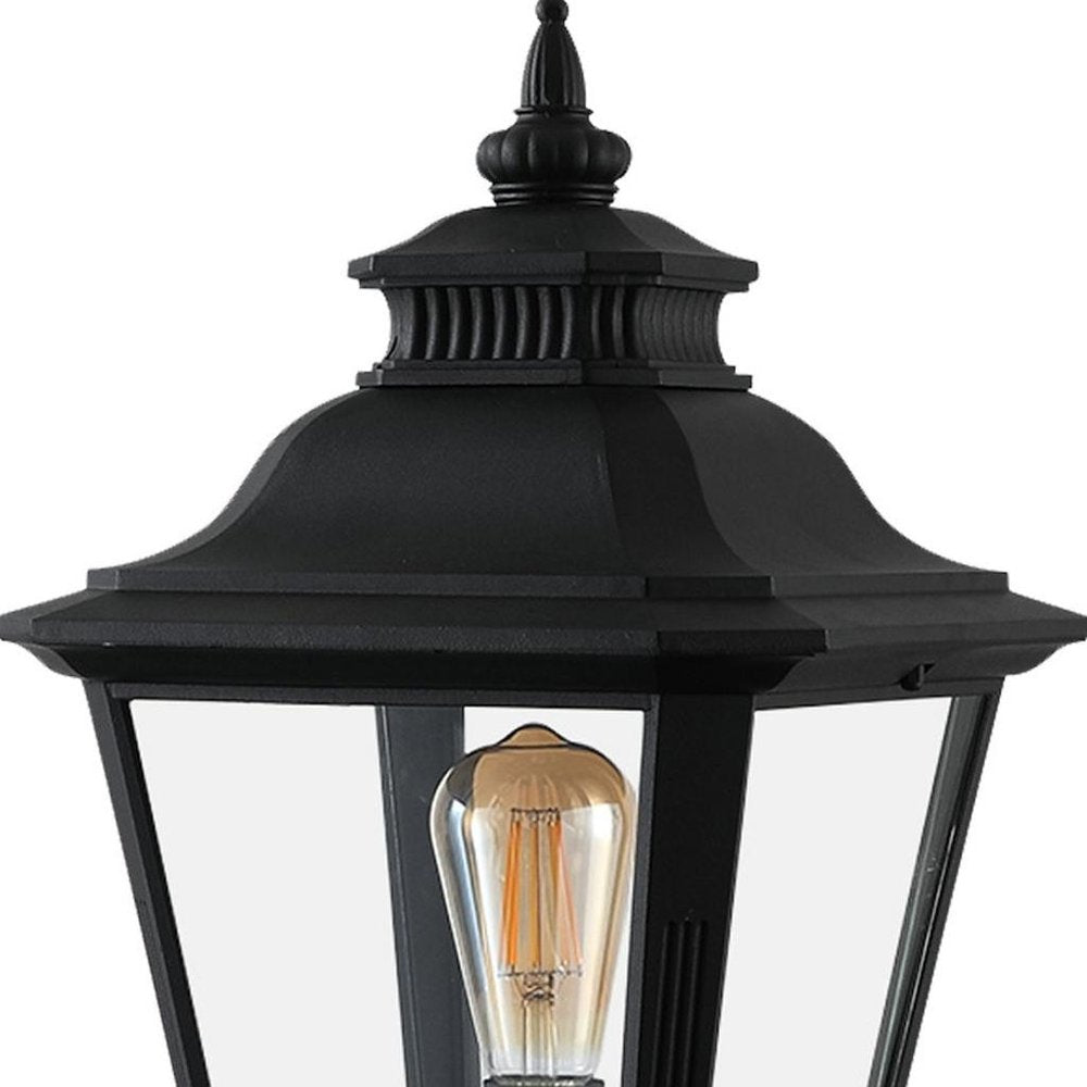 Black Transparent Outdoor Hanging Light With Clear Shades