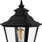 Black Transparent Outdoor Hanging Light With Clear Shades