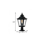 Black Transparent Outdoor Hanging Light With Clear Shades