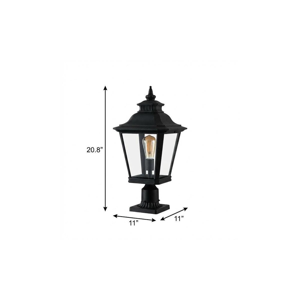 Black Transparent Outdoor Hanging Light With Clear Shades