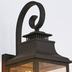 Black Transparent Outdoor Hanging Light With Clear Shades