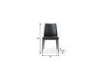 Black Faux Leather And Metal Dining Parsons Chair