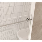 76" X 60" White Glass Sliding Closet Doors