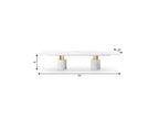 120" White Marble Double Pedestal Base Dining Table