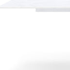 120" White Marble Double Pedestal Base Dining Table