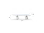 136" White And Silver Glass Marble And Stainless Steel Double Pedestal Base Dining Table