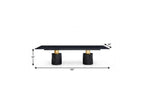 180" Black Marble Double Pedestal Base Dining Table