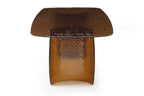 94" Bronze Glass Double Pedestal Base Dining Table