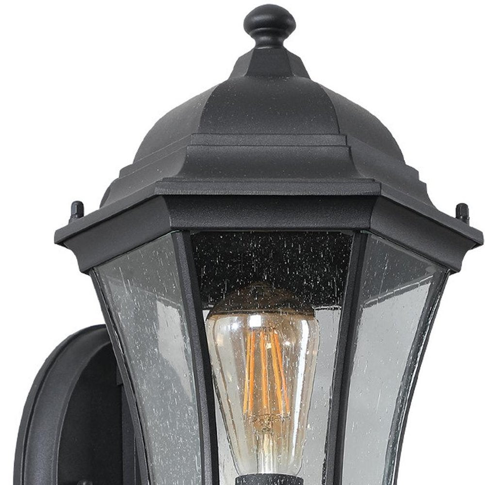 Black Transparent Outdoor Hanging Light With Clear Shades