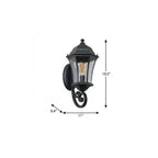 Black Transparent Outdoor Hanging Light With Clear Shades