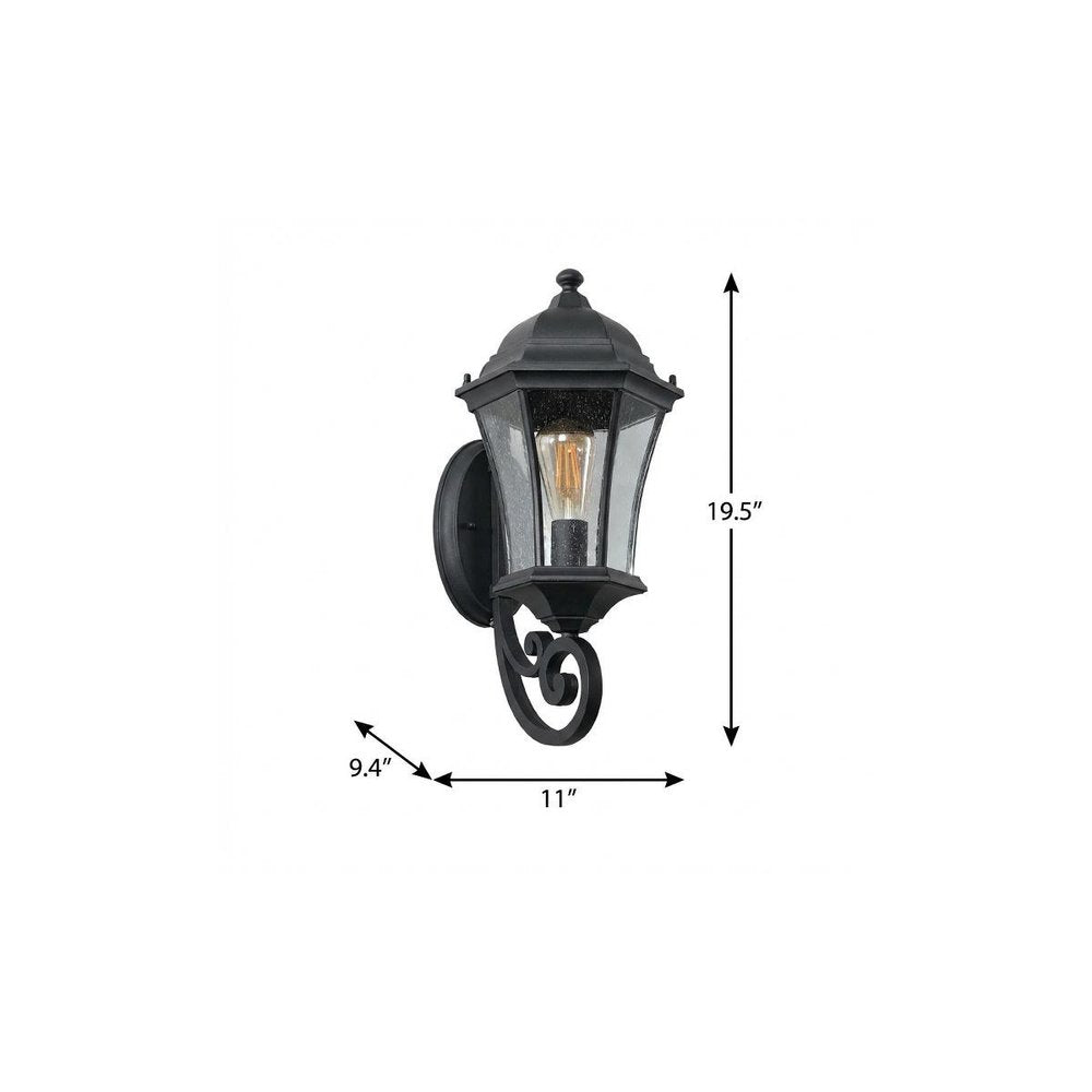 Black Transparent Outdoor Hanging Light With Clear Shades