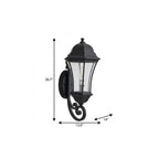 Black Transparent Outdoor Hanging Light With Clear Shades