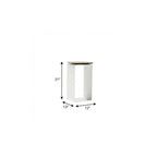 12" White And Brown Aluminum And Heavy Duty Resin Outdoor Side Table