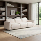 98" White Velvet Sofa